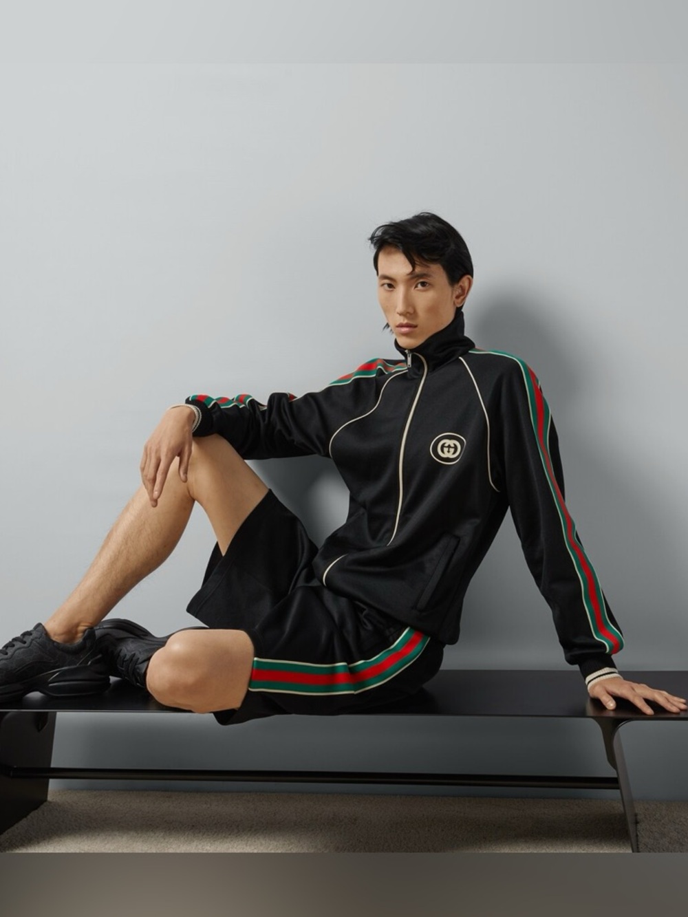 Gucci black shorts with Web